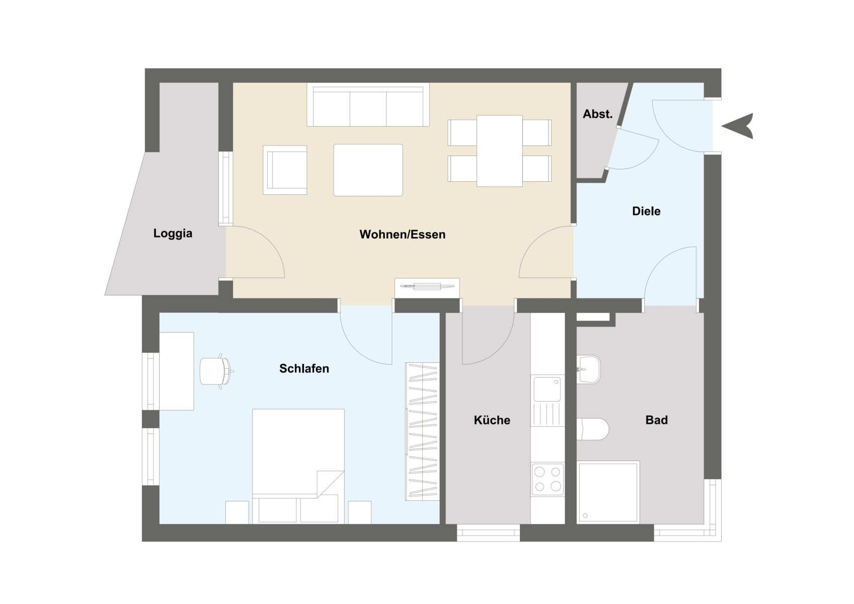 Grundriss der Wohnung