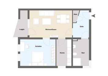 Grundriss der Wohnung