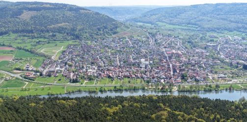 Blick auf Bürgstadt aus Westen