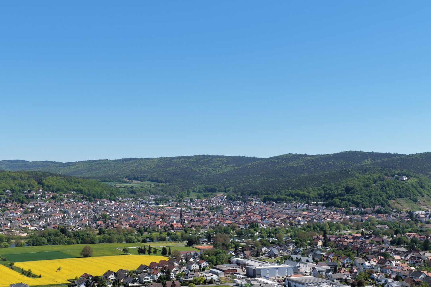 Ansicht auf Großheubach von Westen