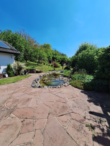 Der Gartenteich an der Terrasse